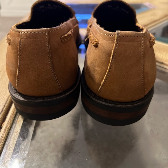 NWOB Allen Edmonds Nubuck Suede Tassel Loafers for Men Brown 9.5M - Picture 7 of 13